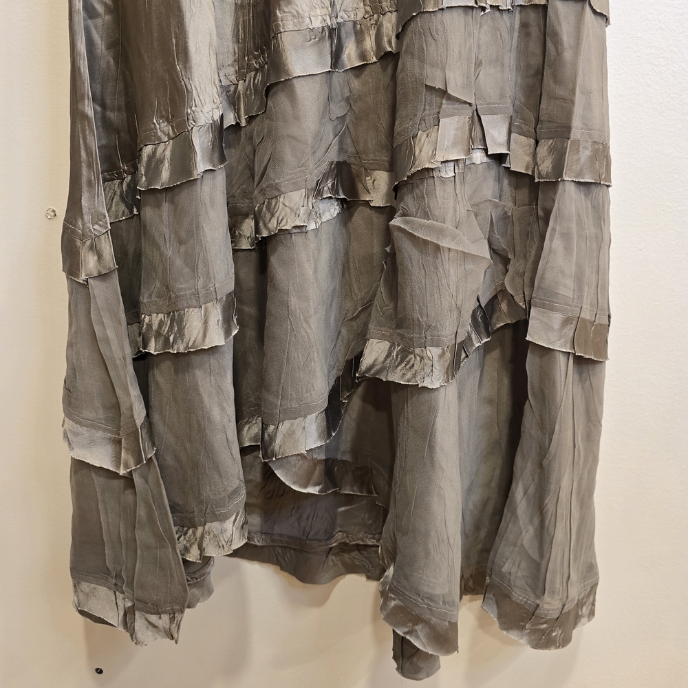 Komarov Strapless Silver Dress Size Xl Nwot - Picture 4 of 11
